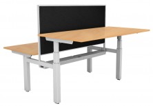 NPM2PWS1875 Rapid Paramount Electric Back To Back Desks With Screens. 1800 X 750